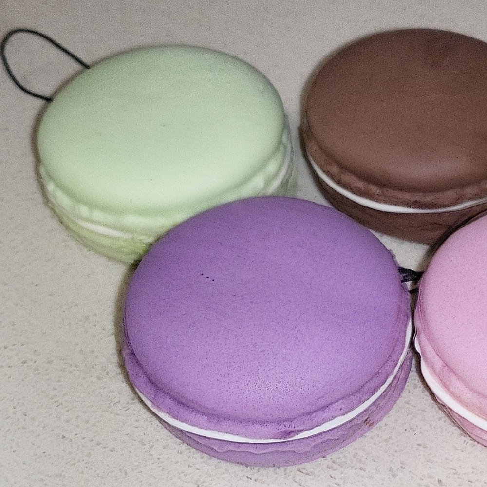 French Macaron dessert soft squishy toy cell phone mobile strap
